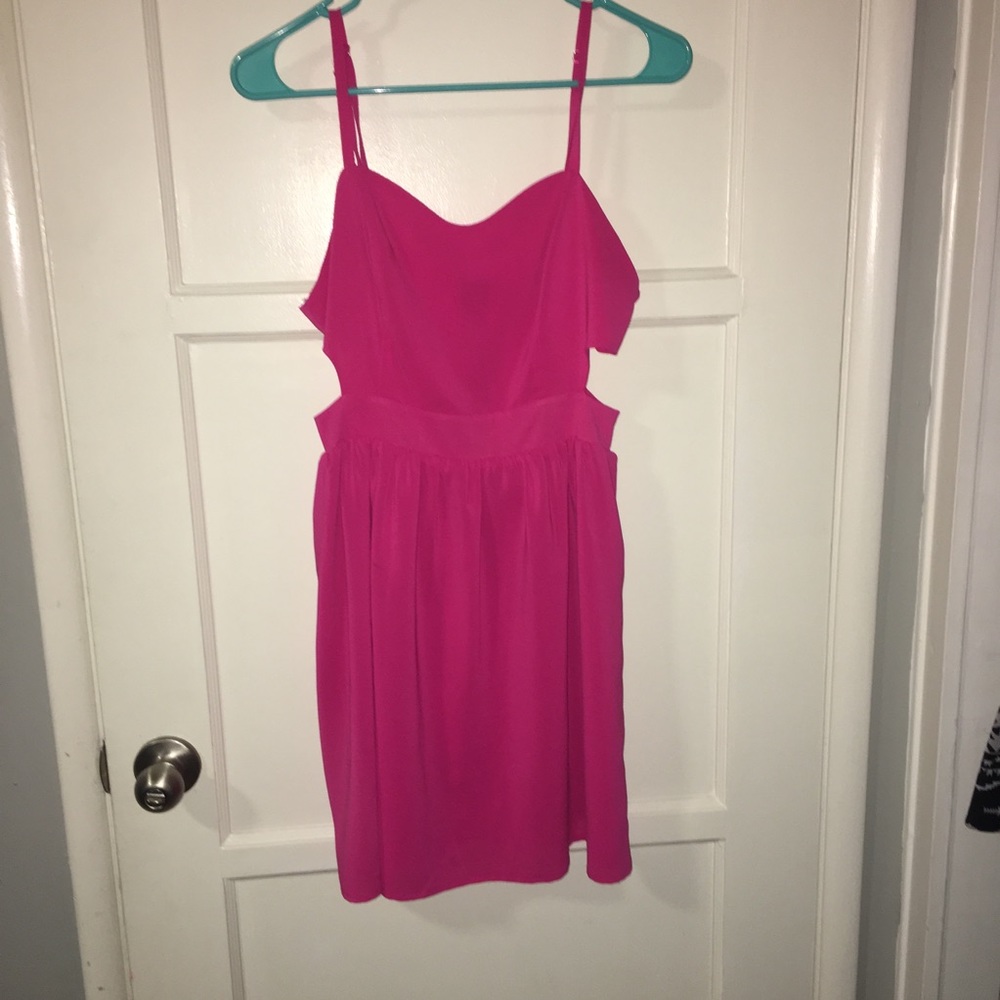 Pink dress with cutouts